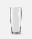 Empty drinking glass cup. Isolated illustration.