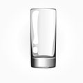 Empty drinking glass cup, isolated. Vector illustration. Royalty Free Stock Photo