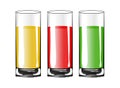 Empty drinking glass cup with juice. isolated. Vector illustration. Royalty Free Stock Photo