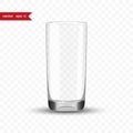 Empty drinking glass cup with shadow Royalty Free Stock Photo