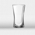 Empty drinking glass isolated on transparent background