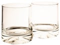 Empty drinking glasses