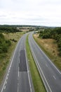 Empty dual carriageway road countryside uk Royalty Free Stock Photo