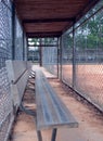 Empty dugout Royalty Free Stock Photo