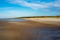 empty dunes by the sea side in early spring