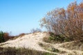 empty dunes by the sea side in early spring