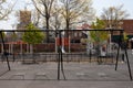 Empty Dutch Kills Playground with Swings Closed during the Covid 19 Outbreak in New York City