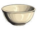 Empty earthenware bowl