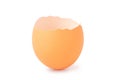 Empty egg shell isolated on white background Royalty Free Stock Photo