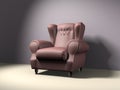 Empty elbow-chair