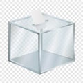 Empty election box mockup, realistic style