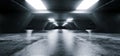 Empty Elegant Modern Grunge Dark Refletcions Concrete Underground Tunnel Room With Bright White Lights Background Wallpaper 3D Re Royalty Free Stock Photo