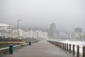 Empty embankment of Cape town during stormy weather
