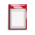 empty emergency glass case Royalty Free Stock Photo