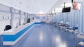 Empty emergency room interior of modern hospital Royalty Free Stock Photo