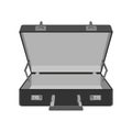 Empty empty suitcase. Travel case. Vector illustration