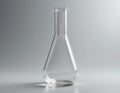 Empty Erlenmeyer Flask Clear Glassware Science Lab Equipment Background Royalty Free Stock Photo
