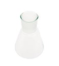 Empty Erlenmeyer glass flask isolated