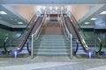 Empty escalator stairs Royalty Free Stock Photo