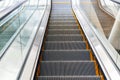 Empty escalator stairs in a mall or subway Royalty Free Stock Photo