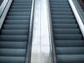 Empty escalator stairs in subway station or shopping mall Royalty Free Stock Photo