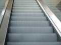 Empty escalator stairs in subway station or shopping mall Royalty Free Stock Photo