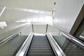 Empty escalator stairs in the Terminal Royalty Free Stock Photo