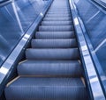 Empty escalator of the subway station Royalty Free Stock Photo