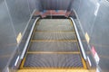 Empty escalator from up to down in subway Royalty Free Stock Photo