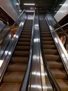 empty escalators in the mall Royalty Free Stock Photo