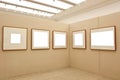 Empty exhibition frames Royalty Free Stock Photo