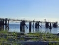 Empty ferry pier at Little River Comox