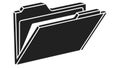 Empty File Folder Icon, Document Storage & Organization Symbol, vector design Generative AI Royalty Free Stock Photo