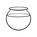 Empty fish bowl outline icon Royalty Free Stock Photo