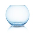 Empty fishbowl on white