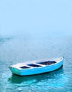 Empty Fishing Row Boat with Copy Space Royalty Free Stock Photo