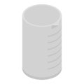 Empty flask icon, isometric style