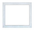 Empty flat silver wooden picture frame