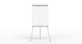 Empty flip chart easel standing ready for presentations meetings and training sessions Royalty Free Stock Photo