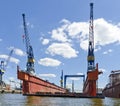 Empty floating dock at Hamburg Royalty Free Stock Photo