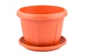 Empty flower pot isolated on white background Royalty Free Stock Photo