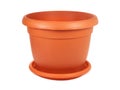 Empty flower pot with tray Royalty Free Stock Photo