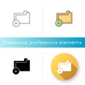 Empty folder icon Royalty Free Stock Photo