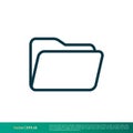 Empty Folder Icon Vector Logo Template Illustration Design. Vector EPS 10 Royalty Free Stock Photo