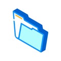 empty folder isometric icon vector illustration Royalty Free Stock Photo