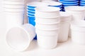 Empty food plastic glasses Royalty Free Stock Photo