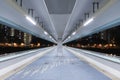 Pedestrian walkway at night Royalty Free Stock Photo