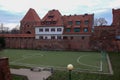 Empty football field, Torun, Poland Royalty Free Stock Photo