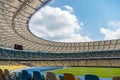 Empty football stadium Royalty Free Stock Photo