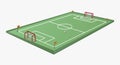 Empty football vector template field in isometric view. Stadium element Royalty Free Stock Photo